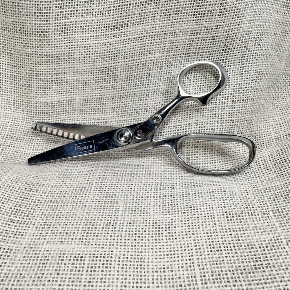 Sears‎ Pinking Shears 7" Japan Serrated Fabric Scissors Sewing Dressmaker